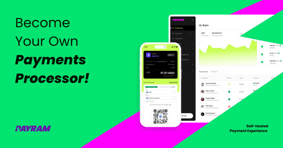 PayRam merchant dashboard — self-hosted payment gateway